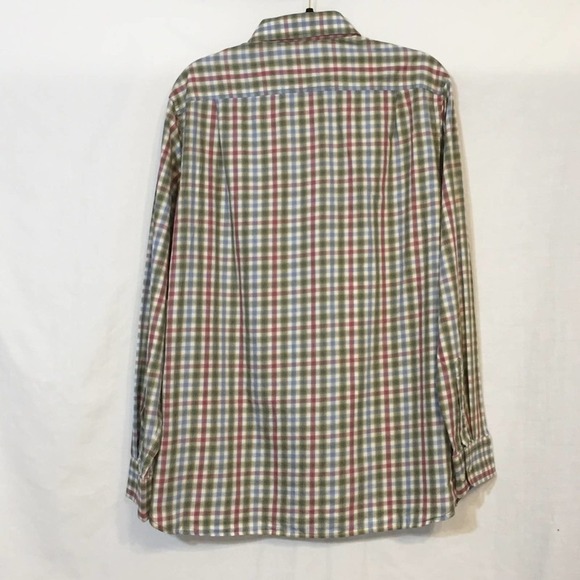 HICKEY Freeman Men's Button Up Lightweight Plaid Collared Dress Shirt Size L - Picture 4 of 6